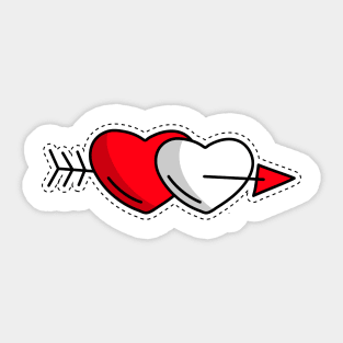 Heart Love Arrow Sticker